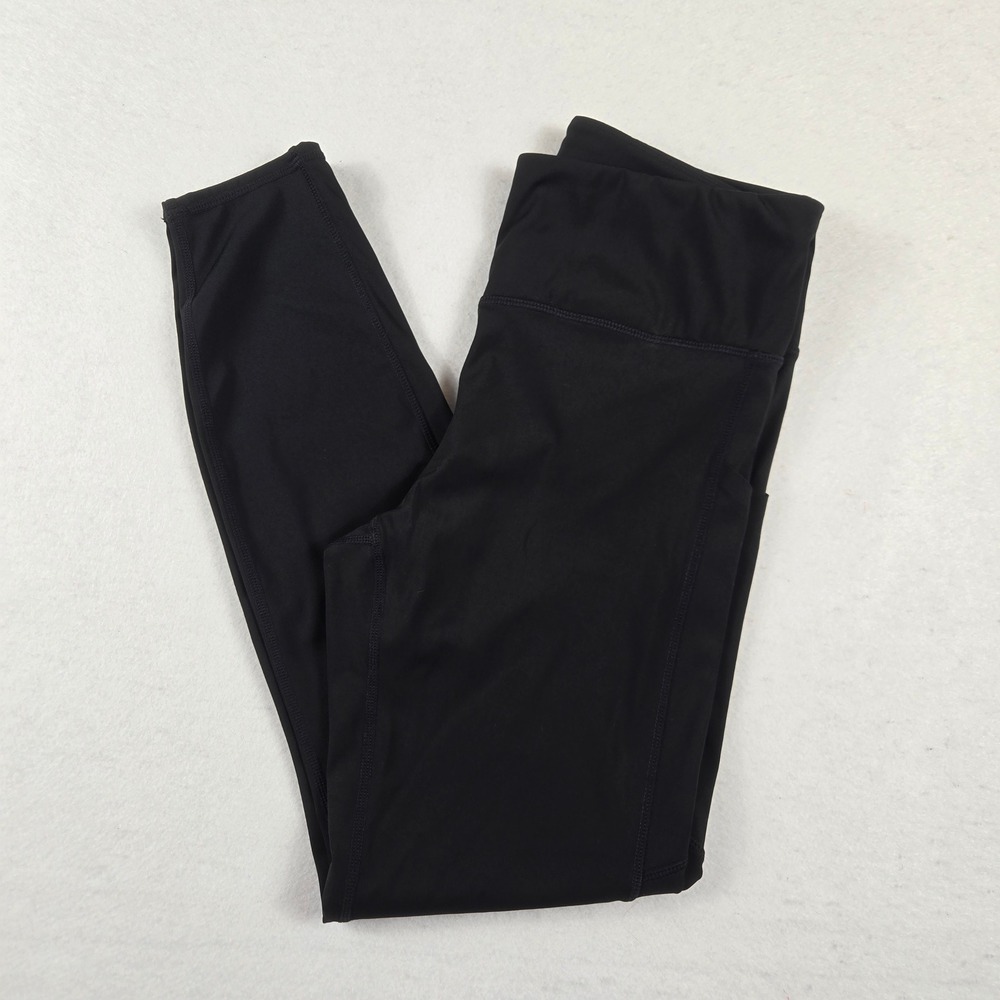 Vuori Black Performance Leggings Womens Medium High Rise Pockets Athletic Tights